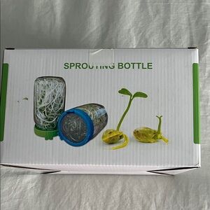 Sprouting Bottle with Blue Lid